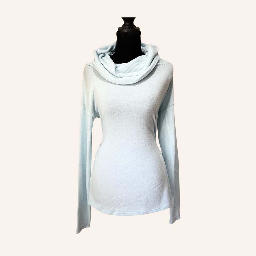 light blue cowl neck  sweater top small